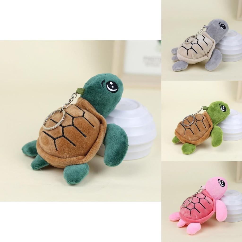 Adorable Plush Ocean Animal Large Turtle Keychain Soft Toy In Multiple Colors