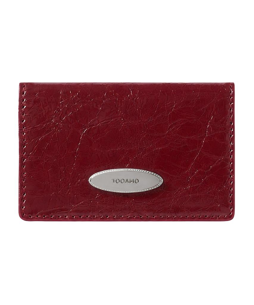 Tooamo Vintage Fold Card Holder Wine [Cowhide]