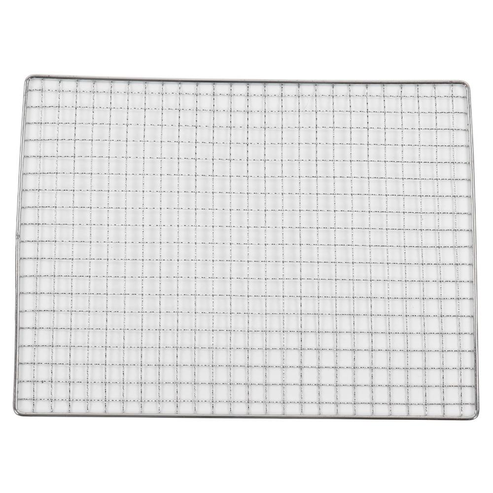 

Rust Proof BBQ Grill Wire Mat Cross Wire Baking Rack Home Cooks BBQ Enthusiasts Camping Lovers срібний