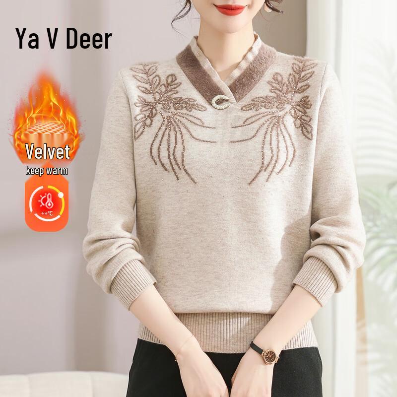 

Yalu Women s Fleece-Lined Warm Knit Sweater 3XL