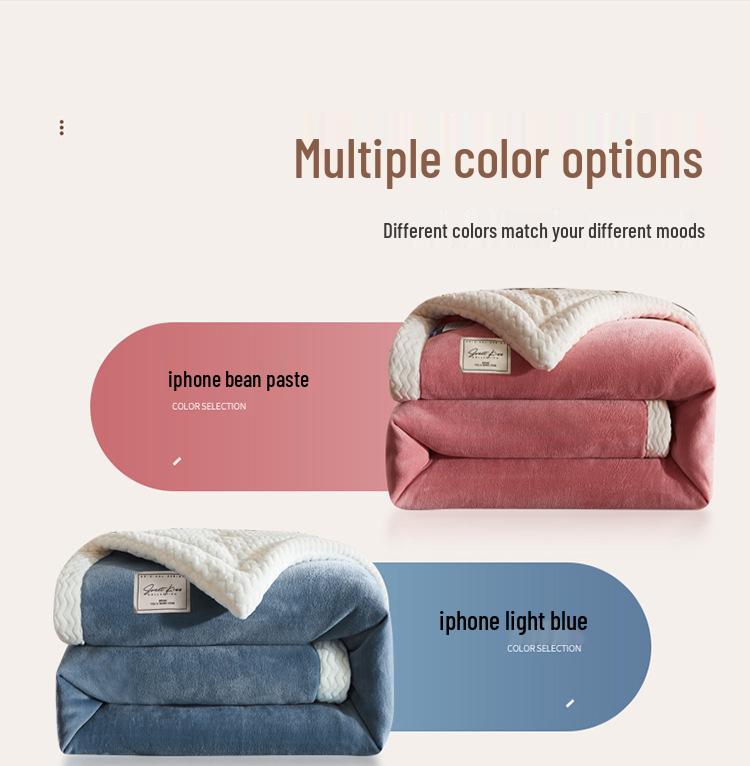 Thickened Three-Layer Milk Velvet Baby Blanket, Machine Washable Fleece Gift Cover