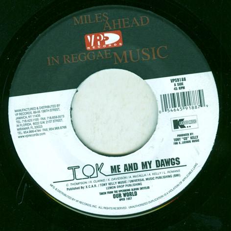 

7-дюймовая пластинка T.O.K. - Я и мои псы / Объединяйтесь VPS9188 VP Records 2009 США Регги, Ска и Даб Б/У