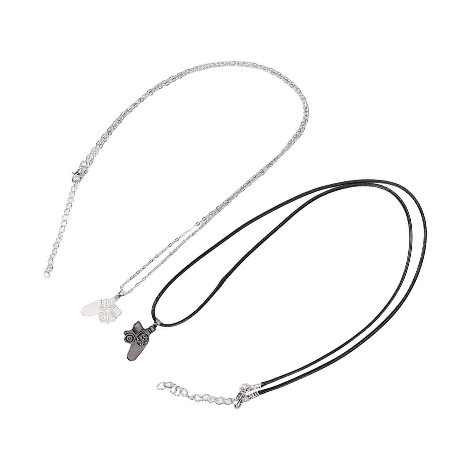 

2pcs Exquisite Matching Controller Necklaces Magnetic Pendants Necklace Valentine s Day Necklace
