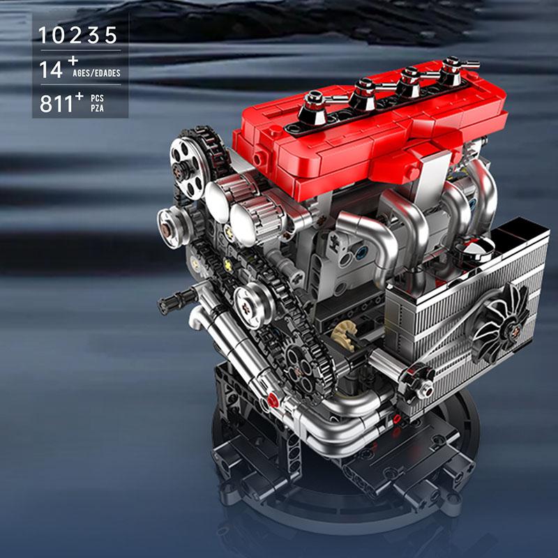 Mould King 10088 535pcs Technical Electrically Driven V8 Engine Building Block Model Kit For Adults Creative Assembly Brick Toys