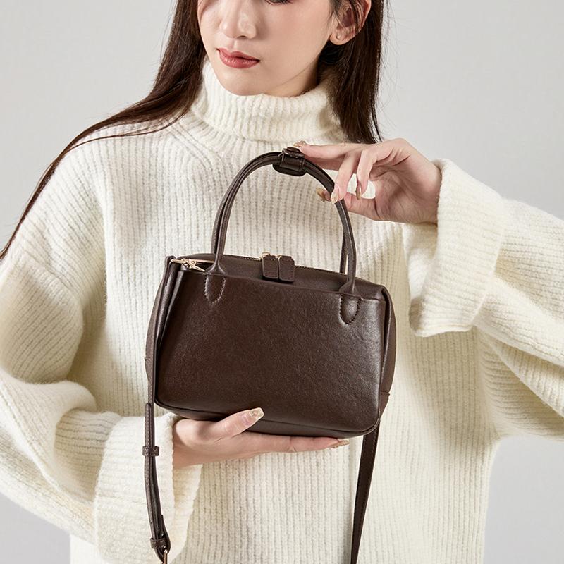 Rindsleder Echtes Leder Handtaschen für Damen Hohe Qualität Umhängetasche Weiblich Mode Retro Luxus Designer Crossbody-Taschen Damen