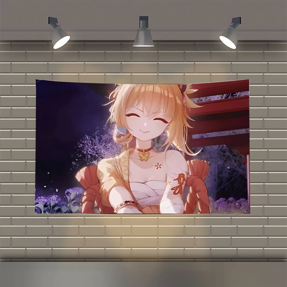 Yoimiya Genshin Impact Anime Girl Flag Flags Personalized Items Flags For Bedrooms Home Tapestry