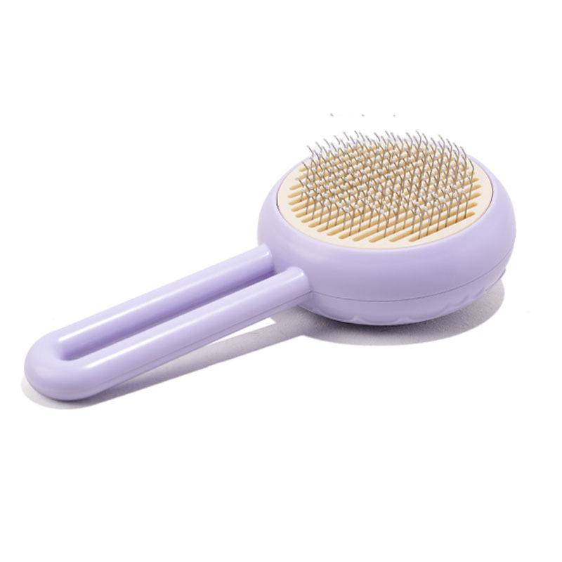 Pumpkin Pet Grooming Brush: Self-Cleaning Needle Comb for Cats & Dogs, Effortless Hair Removal & Stroking Tool