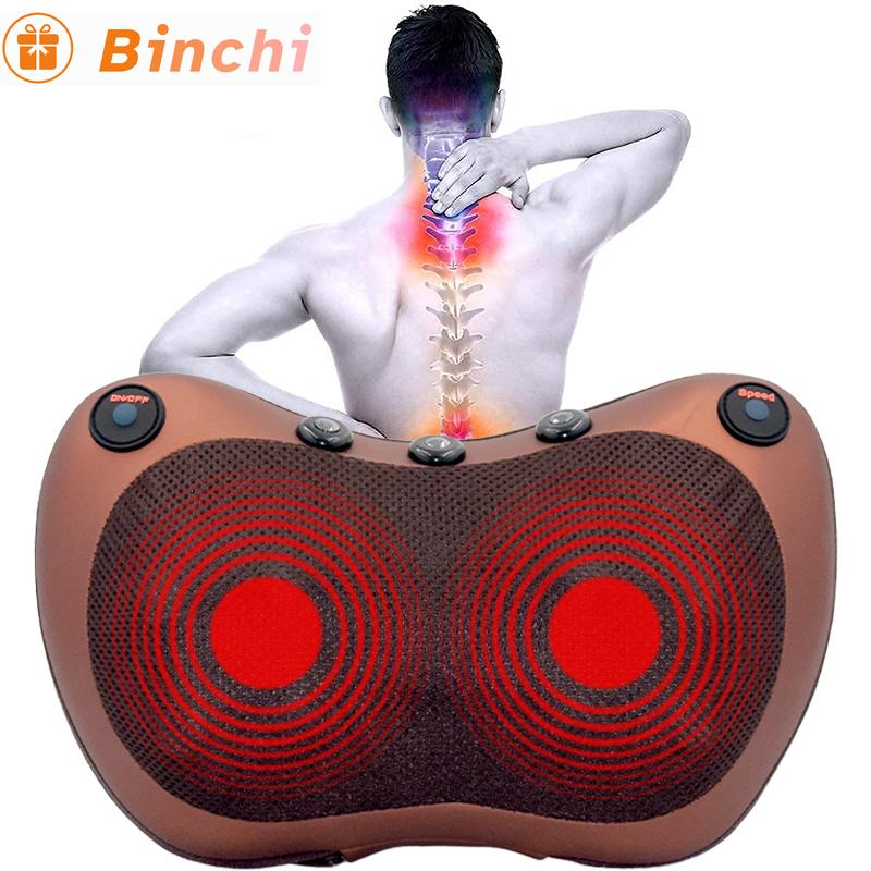 Electric Cervical Massager Neck Stretcher Pulse Hot Compress Vibration Massage Spine Support Massager Neck Traction Relax Pillow