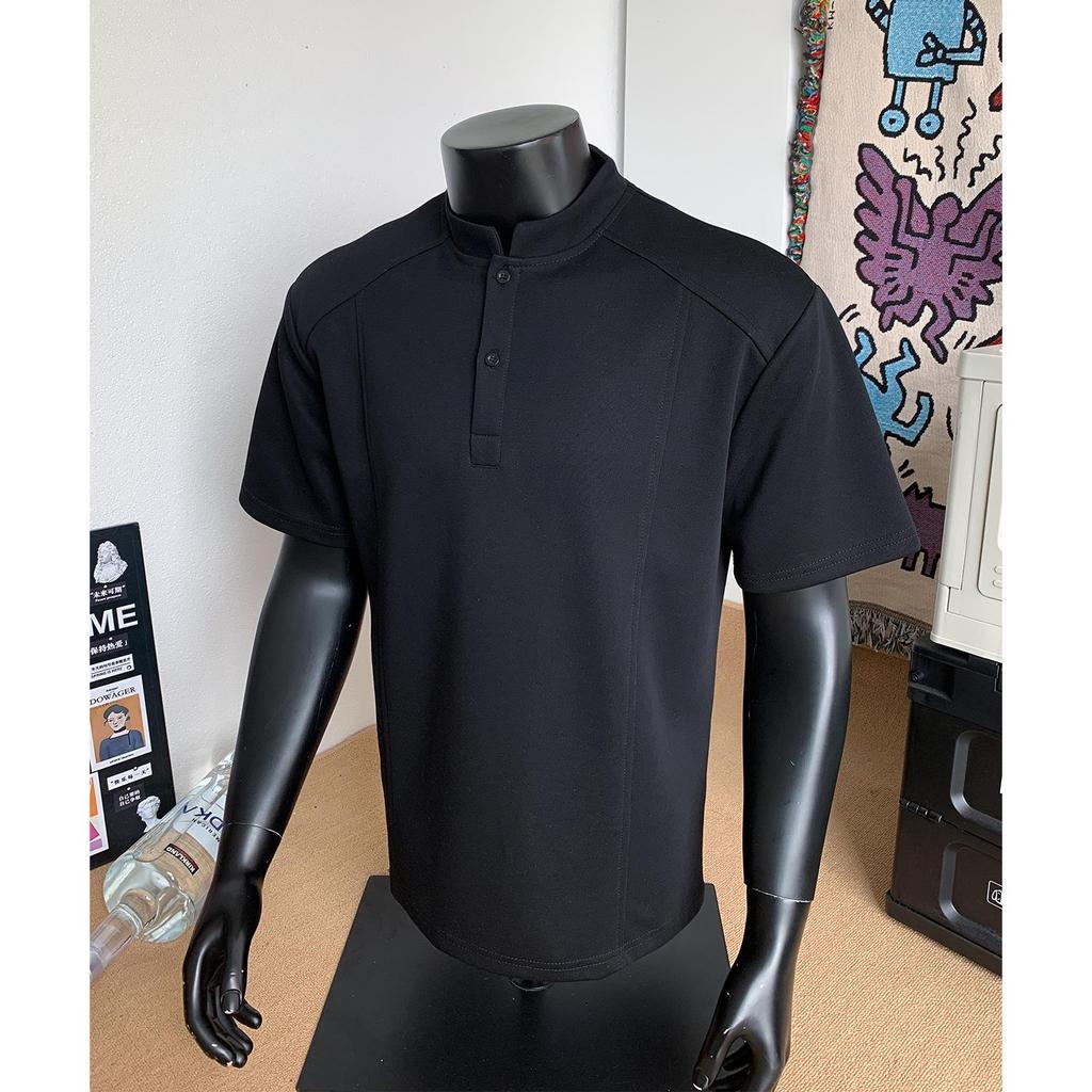 Men's Long Sleeve American Polo Henley Shirt - Spring/Autumn Trendy Cleanfit Base Layer Sweatshirt