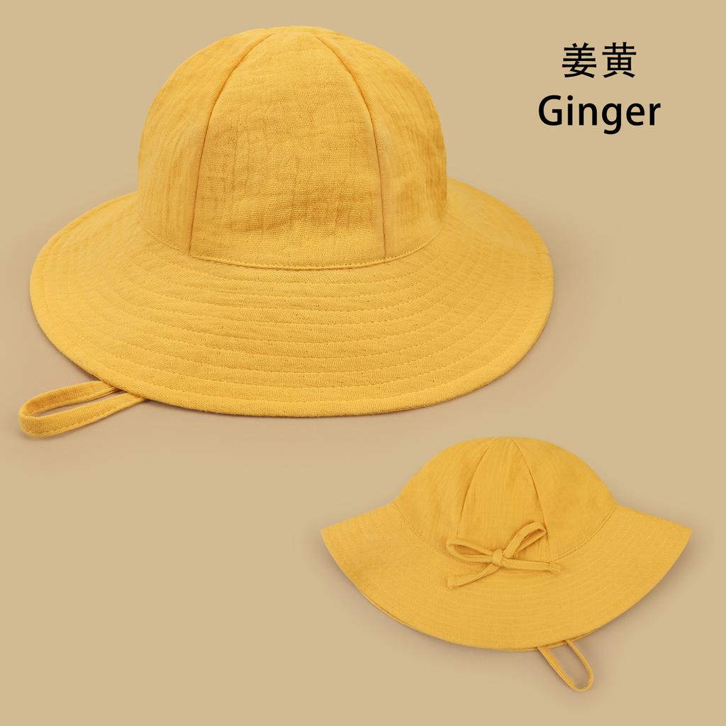 New born Bucket hat baby cap Girls Big brimmed sun hat Summer Kids Toddler Cap 0 to 48 Months Soft Cotton yarn Sun flower Hat