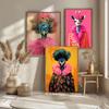 Bunte Tier Mode Kunst Poster Drucke Maximalistische Wandkunst Leinwand Malerei Porträts Niedliche Hipster Druck Wandkunst Heimdekoration
