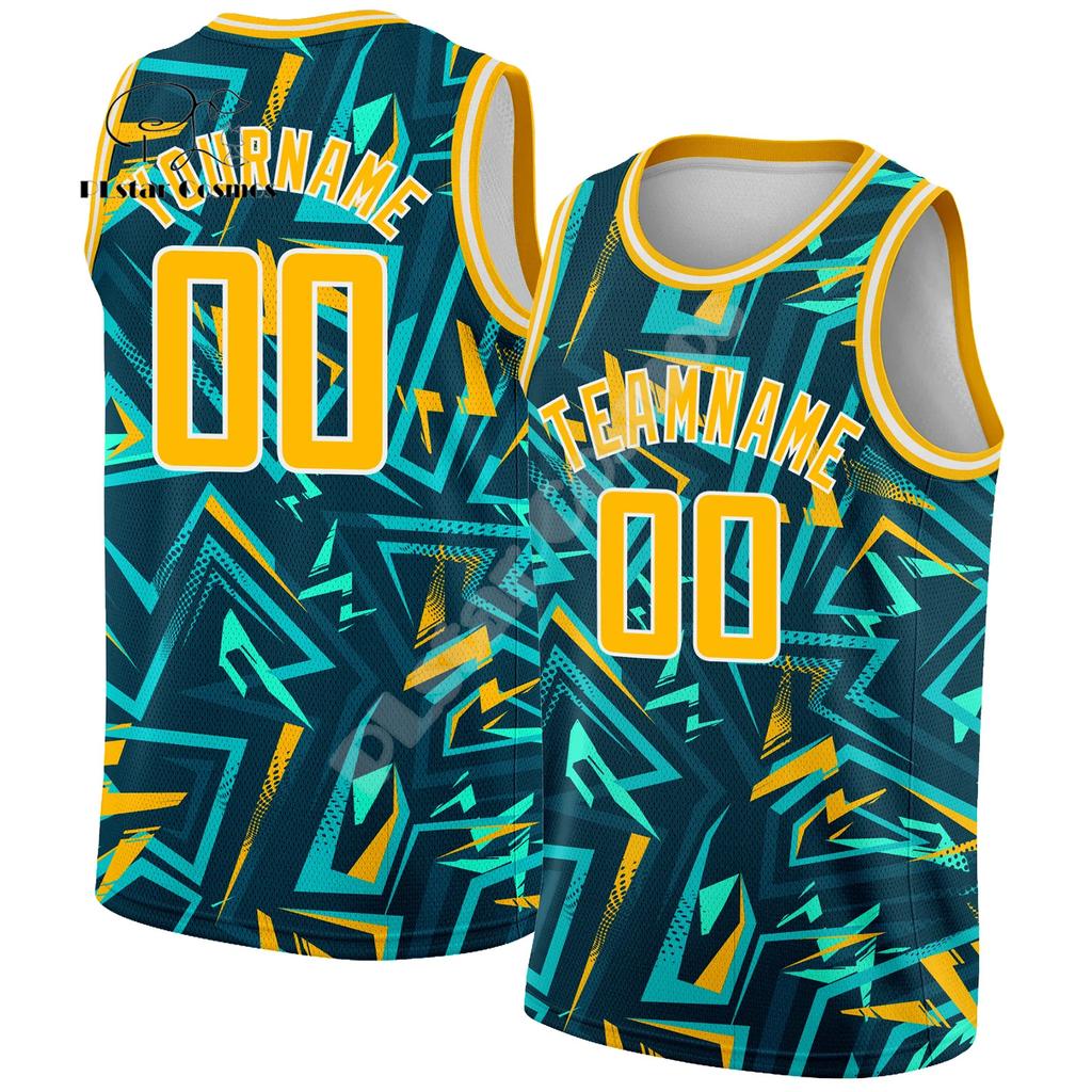 Free Custom Name Colorful Vintage Basketball Jersey Shirts Breathable Drop Shipping Summer Casual Tank Top Sleeveless