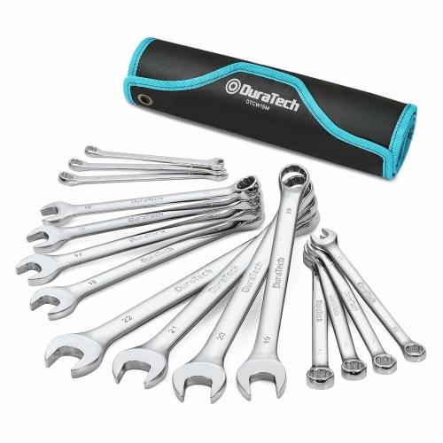 

DURATECH Combination Wrench Spanner Set, 8-22mm, Compatible with CR-V, Mirror Finish, Car Maintenance, Assembly, DIY, Includes Storage Bag, 15-Piece S