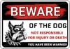 Beware of The Dog  Rottweiler You Have Been Warned Aluminum Sign  Outdoor Yard Warning Perfect for Fence Yard  Home Dec