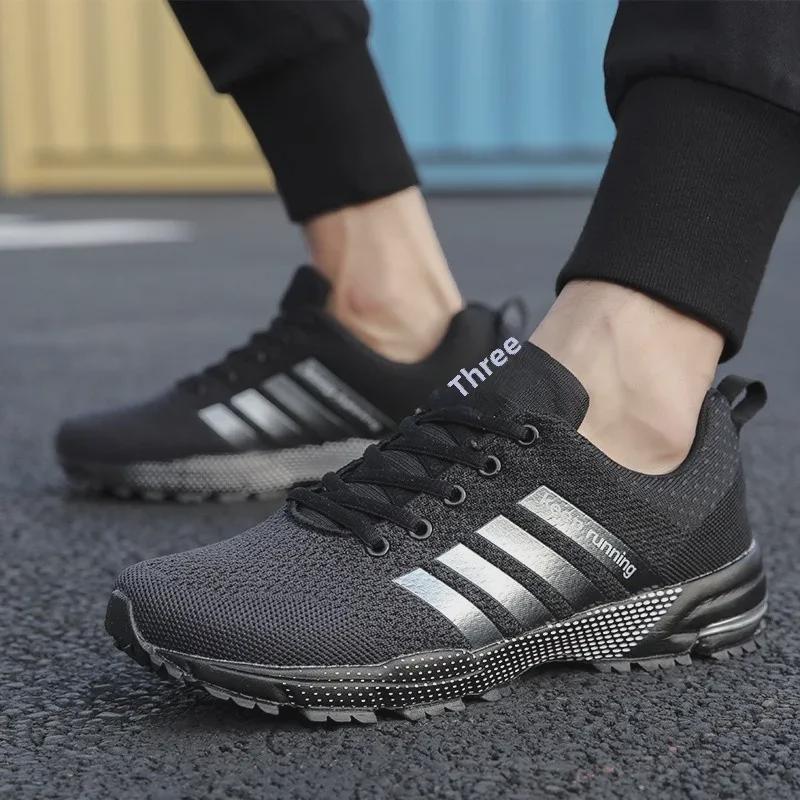 Men's Large Size Casual Sports Shoes - Breathable Fly Woven Popcorn Sneakers
