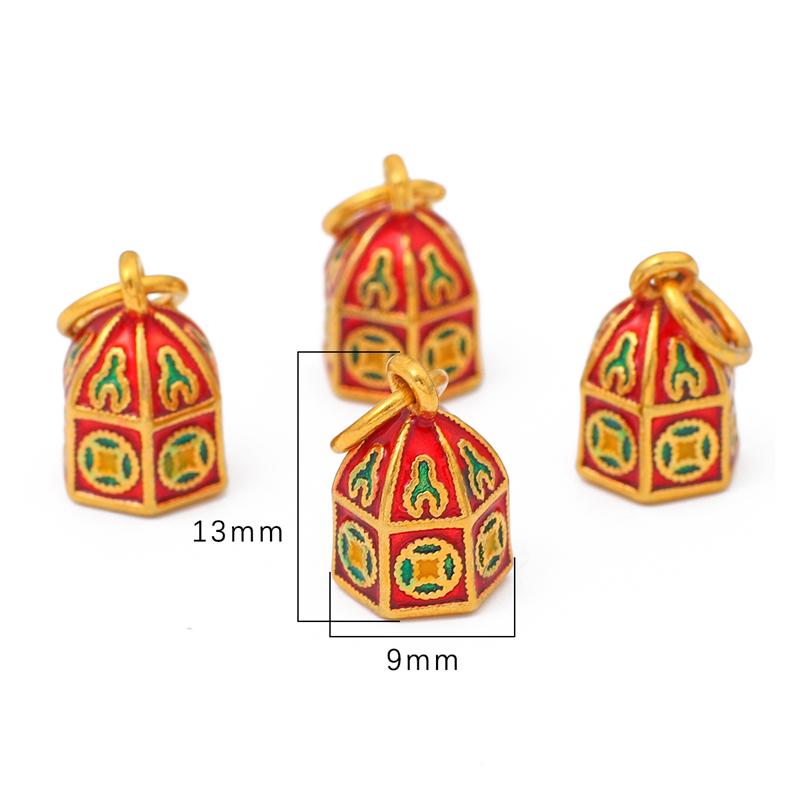 Enamel Colored Sand Gold Copper Gilded Pendant For DIY Necklace Bracelet Earrings Jewelry Making Craft Accessories