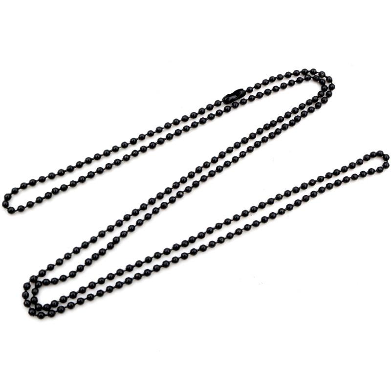 5pcs 1.5 2.0 2.4mm Length 65cm Gold Bronze Silver Colors Plated Ball Beads Chain Necklace Bead Connector For Charms Base Tray