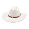 Jazz Hat Lady Fried Street Concave Shape Internet Celebrity Top Hat New British Style Wide Brim Woolen Fashion Simple Cowboy Hat