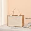 Upgraded Zipper Imitation Linen Men's Handbag Macaron Simple Fashion Lunch Bag Daily Outing Commuting Bag