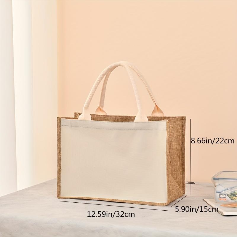 Upgraded Zipper Imitation Linen Men's Handbag Macaron Simple Fashion Lunch Bag Daily Outing Commuting Bag