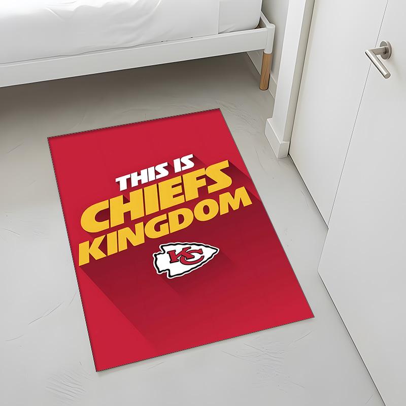 Kansas City Chiefs (23) Rug Suitable For Living Rooms Bedrooms Computer Rooms Dining Areas And Placement Under Tables And Chairs Also An Ideal Choice 