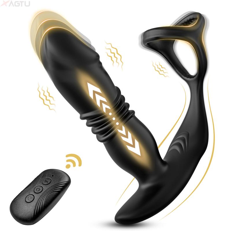 Masaj Prostata cu Impulsuri pentru Bărbați Aplicație Bluetooth Vibrator pentru Bărbați Gay Dop Anal Telescopic Vibrator Dop Anal Jucărie Sexuală pentru Cupluri