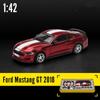 Scară 1/42 2018 Ford Mustang GT Super Racing Asamblare Mașină de jucărie din aliaj din metal turnat sub presiune Jucării cadou de colecție cu cutie