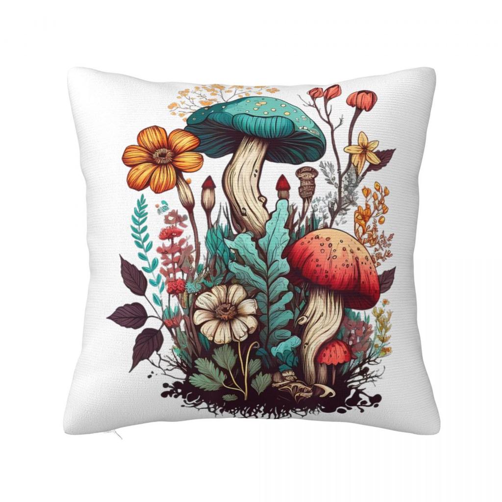 Cottagecore Aesthetic Frog Goblincore Grugne Fairycore Mushroom Pillow Covers Home Cushion Cover Cool Throw Pillow Case 4040
