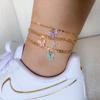 Stainless Steel Initial A-Z Letter Anklets For Women Girl Butterfly Trend Leg Chain Waterproof Jewelry Gift Party