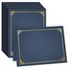 10 Pcs Black Certificate Holders Covers 9.45 for 12.6 X Diploma Inch Paper Gold