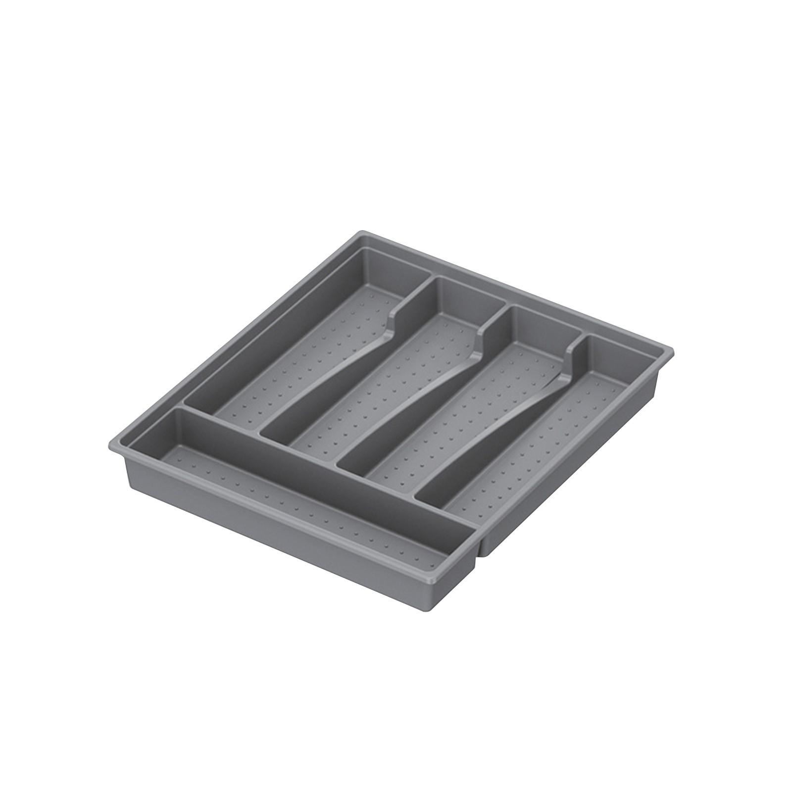 

Держатель для посуды на столешнице с крышкой, пластиковый лоток для столового серебра для ящика, органайзер для столовых приборов на 5 отделений One Size