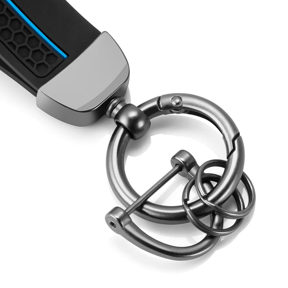 Silicone Car Keychain Pendant Key Ring Chain Hanging Men Women Gift Universal Durable Metal Ring Creative Keychain Car Styling