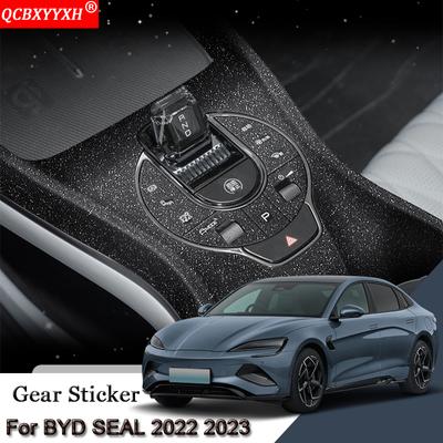 Nálepka na interiér auta pro BYD SEAL 2022 2023 Nálepka na panel převodovky Ochranná fólie na karbonové vlákno Auto příslušenství