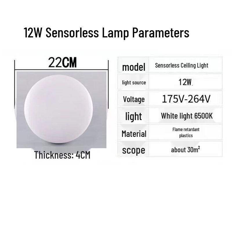 Smart LED Ceiling Light with Motion & Sound Sensors for Stairwell & Corridor Renovation
