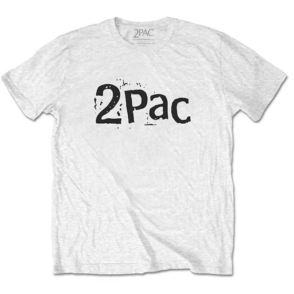 Men s Tupac Changes Back Repeat (Back Print) Slim Fit T-shirt Small White M