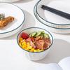 Weidu Nordic Wood Grain 12-Piece Ceramic Dinnerware Set