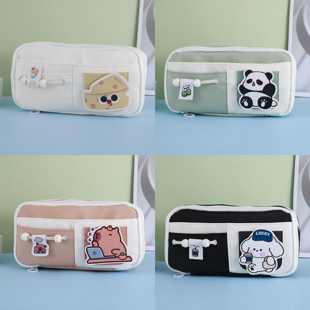Style Highcapacity Girls Pencil Bag With Durable Canvas Material For Students And Teens