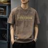American Short-Sleeved T-Shirt Men'S Trendy Brand Fashion Retro Half-Sleeved Thin Casual Versatile Top
