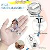Cartoon Smiling Nurse 2D Flat Acrylic Retractable ID Clip, Sturdy Badge Holder For Nurses And Medical Learners, Essential Daily Nurse Accessory