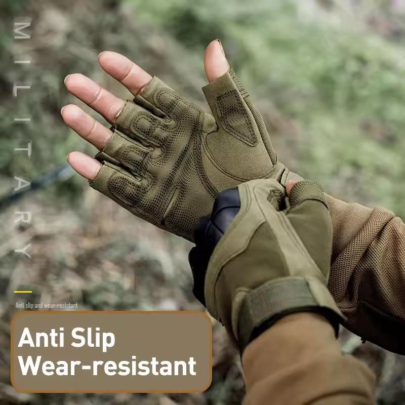 1 Paar Herren Taktische Daumen Taktische Fingerlose Handschuhe für Outdoor-Sportarten Schießen Jagd Airsoft & Radfahren
