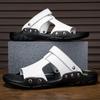 New Arrival Men Sandals Summer Super Fiber Wading Aqua Shoe Soft Sole Driving Beach Flats Dual Purpose Casual Slippers Half Drag