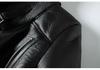 Women's Mid-length Lambswool Leather Motorcycle Jacket - European & American Winter Style