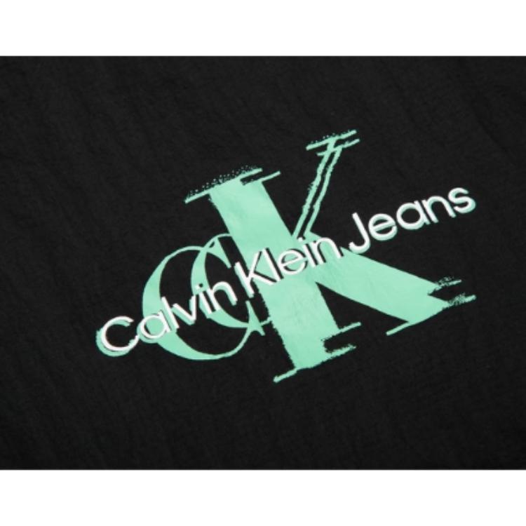 Calvin Klein Überlappender Buchstaben-Print Kapuzenjacke Herren Oberbekleidung Schwarz J323211-BEH