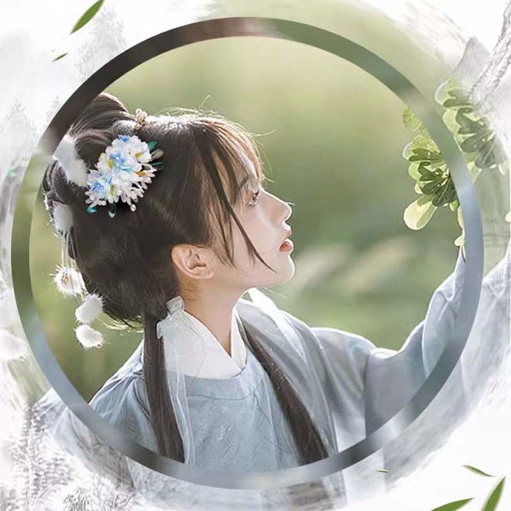 Flower Hanfu Hairpin Pearl Chinese Style Hair Stick Retro   Cheongsam Accessories