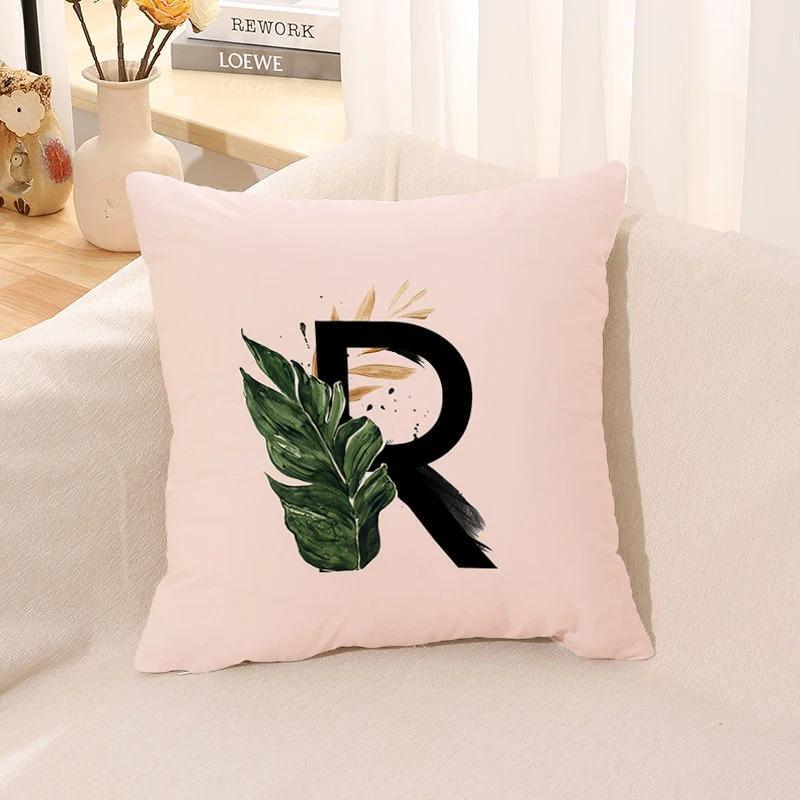 Letter Printed Pillow Case, Living Room Sofa, Office Seat Cushion Cover, Bedroom Dormitory Bedside Home Decoration Pillow Case