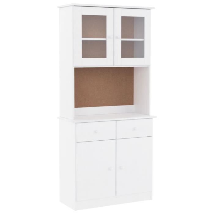 VidaXL Buffet ALTA blanc 77x35x165 cm bois massif de pin 3187774