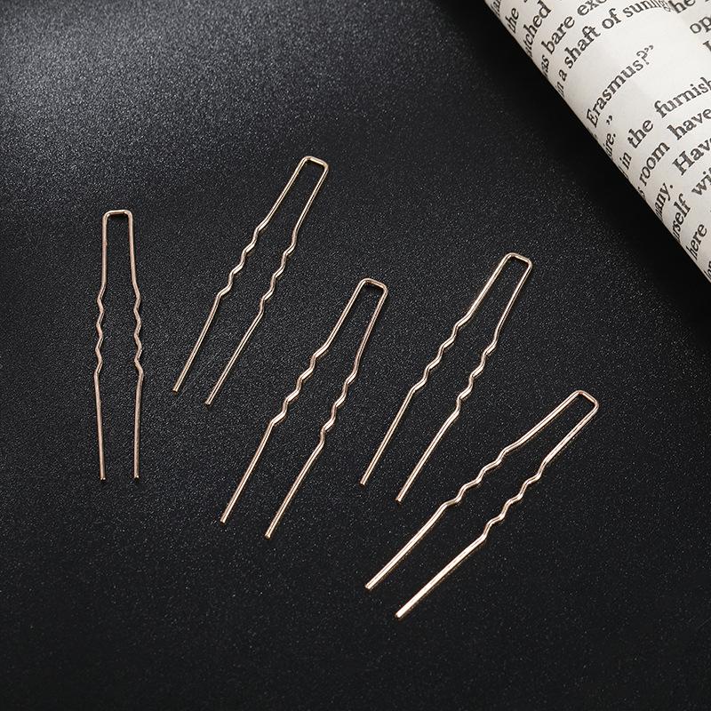 

Элегантные золотые и серебряные U-образные шпильки для волос — высококачественные аксессуары для модных женщин