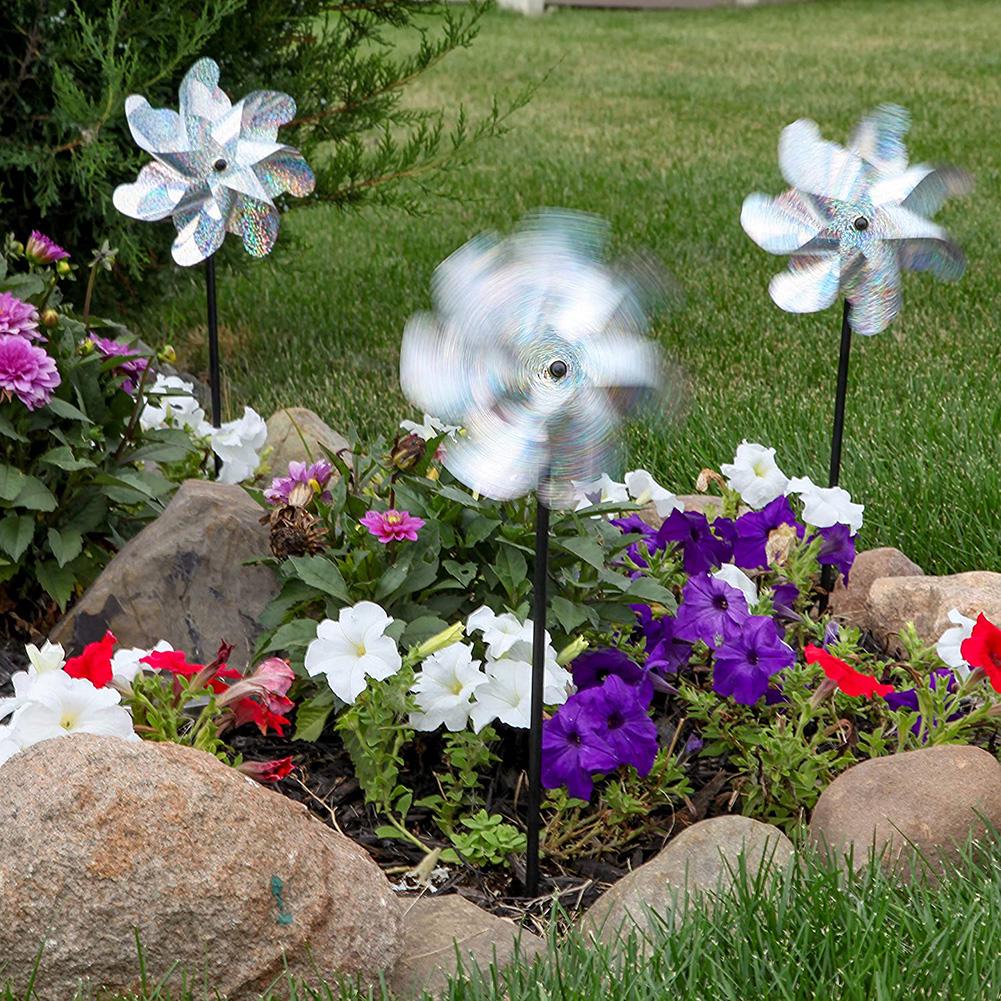 1-3PCS Bird Repellent For Farm Outdoor Bird Repeller Lawn Decor Bird Repeller Windmill Garden Rotating Windmill Protection Tools
