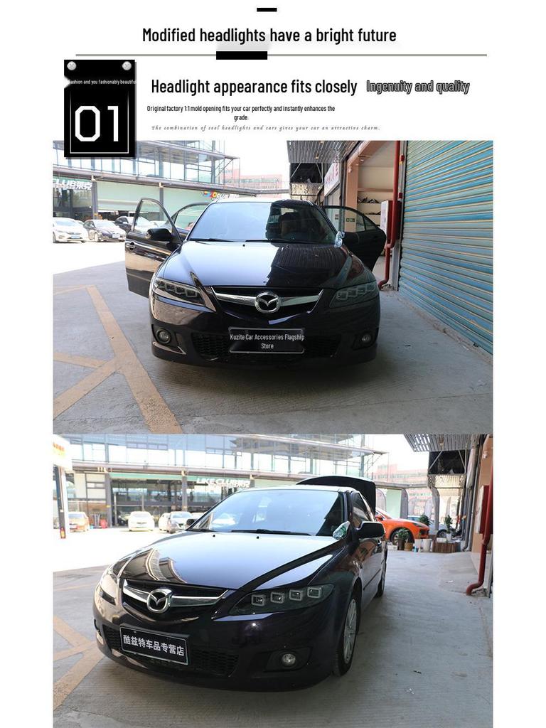 Bugatti-Style LED Daytime Running Lights & Turn Signals for Mazda 6