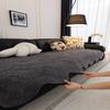 Vintage High-End Gerades Sofakissen Herbst und Winter Plüschleder Sofa Spezialkissen Fixierte Rutschfeste Hülle Bezugsstoff